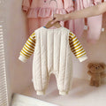 Winter baby clothes winter outfit infant set romper boy baby set overalls fleece warm two-piece set
