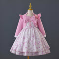 hot seller: girls' printed two-piece set - jacket & a-line skirt - new autumn/winter collection - girls' princess dress -