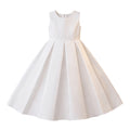 Amazon european and american style girls' satin bow sleeveless princess dress - perfect for first birthday parties, flower girls, and little princesses
