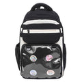 2025new arrivaldetachable pencil case school bag transparent flap pocket pantscute pain bag casualpure color female student backpack