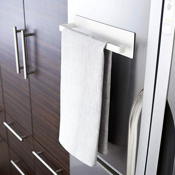 Magnet towel rack Carbon steel rack No punching storage rack, kitchen towel rag hanger Roll paper rack