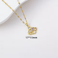 X-8176 golden butterfly necklace