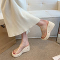 8cm thick sole wedge sandals women's outwearsummernew arrival high heels women's beach platform bottomeva breathable sandals