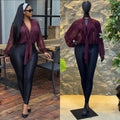 European and american cross-border women's fashion  summer new arrival: elegant v-neck sheer mesh lace loose long-sleeve shirt top
