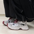 Mesh breathable chunky sole dad sneakers for women, new autumn 2026 collection, double strap lightweight height increasing athletic casual shoes