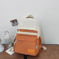 Schoolbag patchworkcontrast colorcasual travel junior high school student backpack large capacity water-repellent abrasion resistant dirty backpack