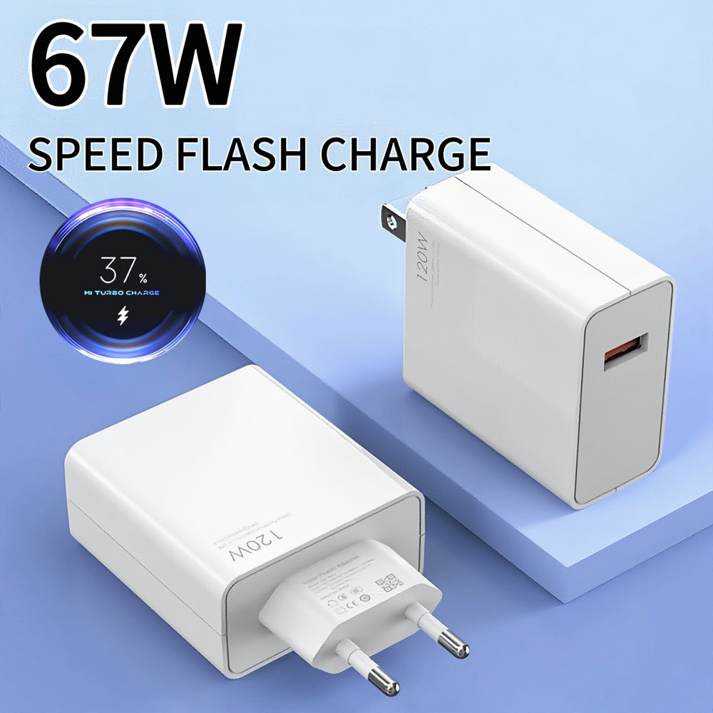 applicable xiaomi 67w us standard charger redmi mobile phone 120w fast charging head gold label charging head set
