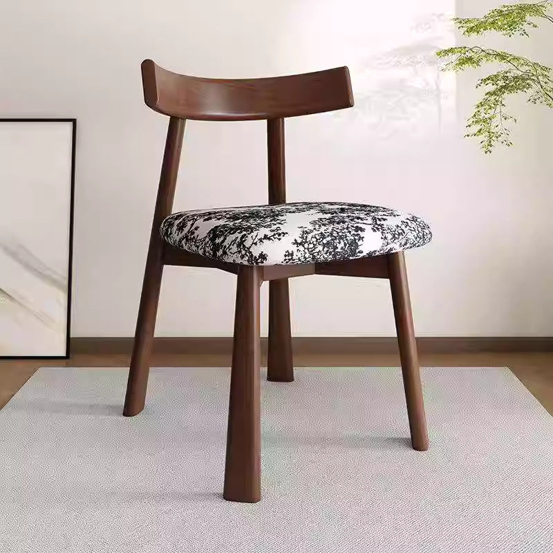 Scandinavian solid wood dining chair for home chinese ancient styleretro black chair ash wood dining table and chair italian normcore back chair