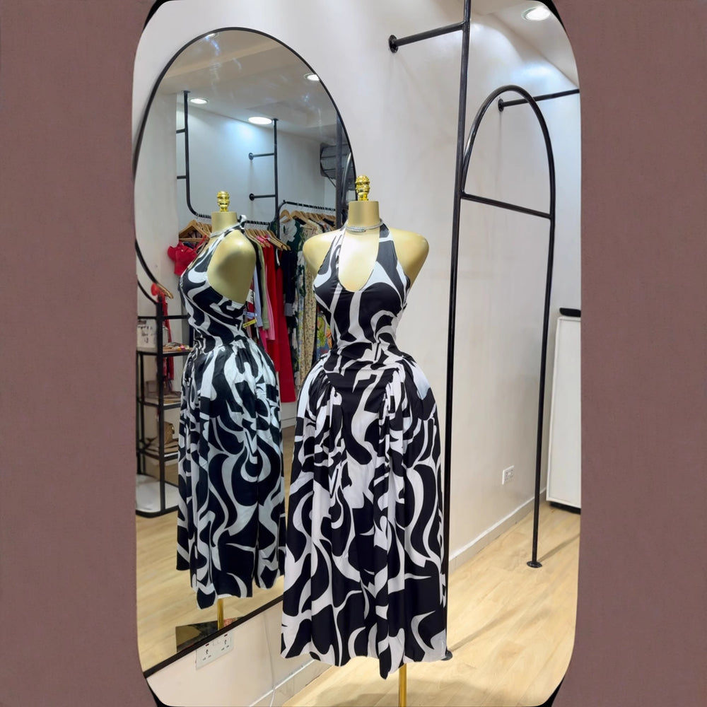 Trendy african digital print cross-border fashion camisole dress - new women's sexy dress for export