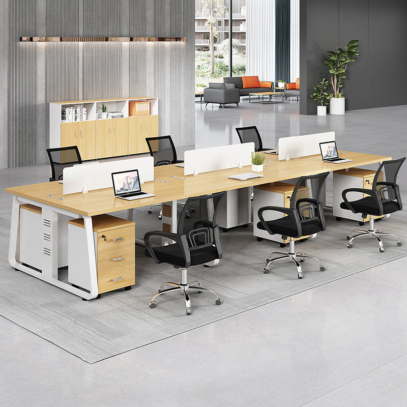 Saint li office desk and chair set - staff workstation with partition, cubicle, and computer desk