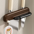 Kitchen knife rack - no drilling required, vertical design for easy access, multiple knife slots, space-saving countertop organizer, wall-mounted knife holder