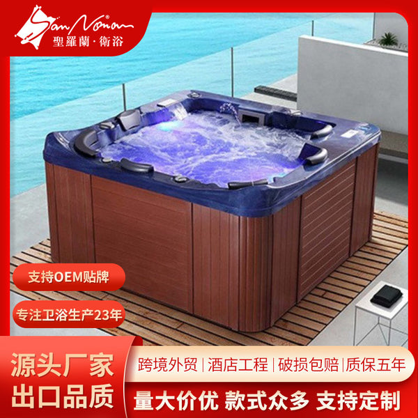 Sannora Bathroom Outdoor Heated Bath Large Vat Acrylic Thermostatic Surf Massage Bubble Bath SPA Bath