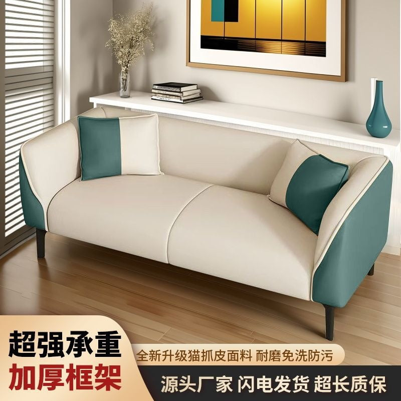 Sofa living room new arrival cat scratching leather sofa small apartment rental room double three person simple small sofa lazy sofa