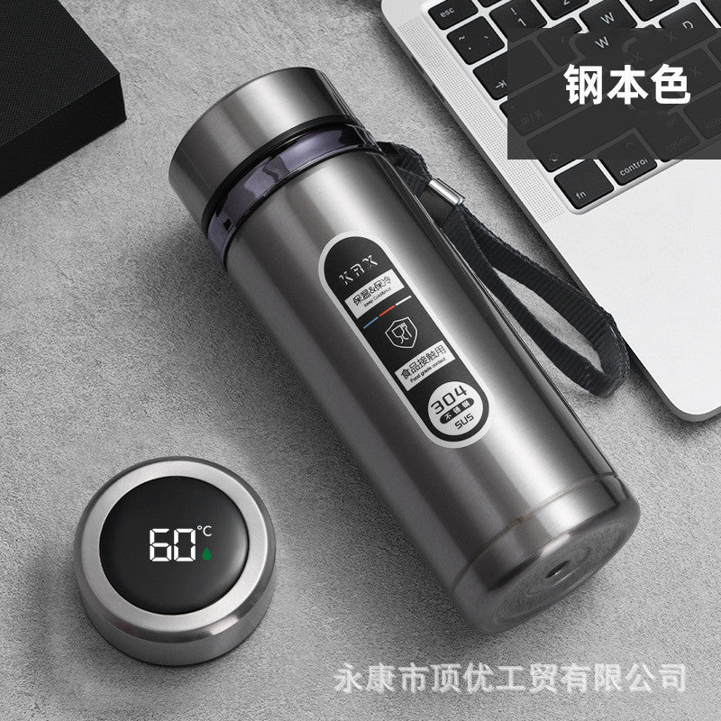 304 large capacity smart sling cup wholesale outdoor portable thermos water kettle car travel water cup engraved logo