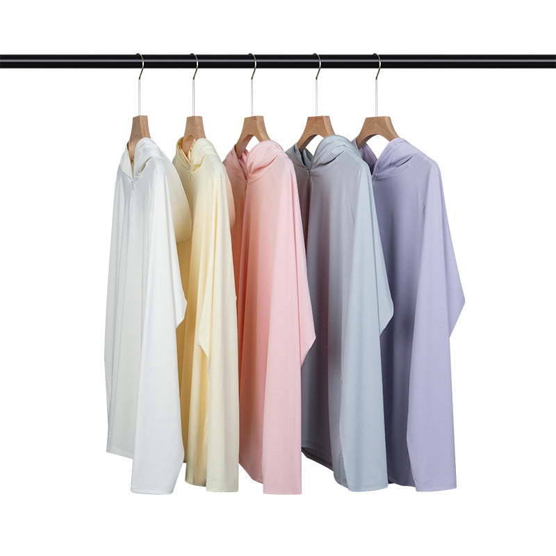 Sunscreen clothing is loose, casual, cool, breathable and light in summer, Pupu's new hooded turtleneck sunscreen, maternity sunscreen clothing