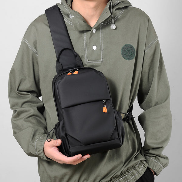 Trend Men's Breast Bag Crossbody Bag Multifunctional Outdoor Cycling Sports Shoulder Bag Large Capacity Mailman Bag Wholesale