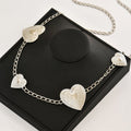 Wholesale metal waist chain - european & american cross-border accessories - women's punk metal style - unique heart design body chain belt