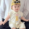 Summer short-sleeved clothes rompers baby baby onesie thin summer clothes newborn cartoon rompers cute