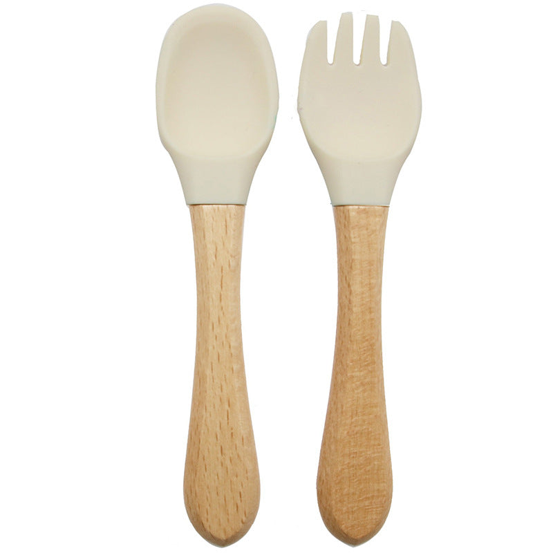 Cross-border hot-selling infants and young children eating complementary food silicone plate drinking water silicone feeding tableware seven-piece tableware set