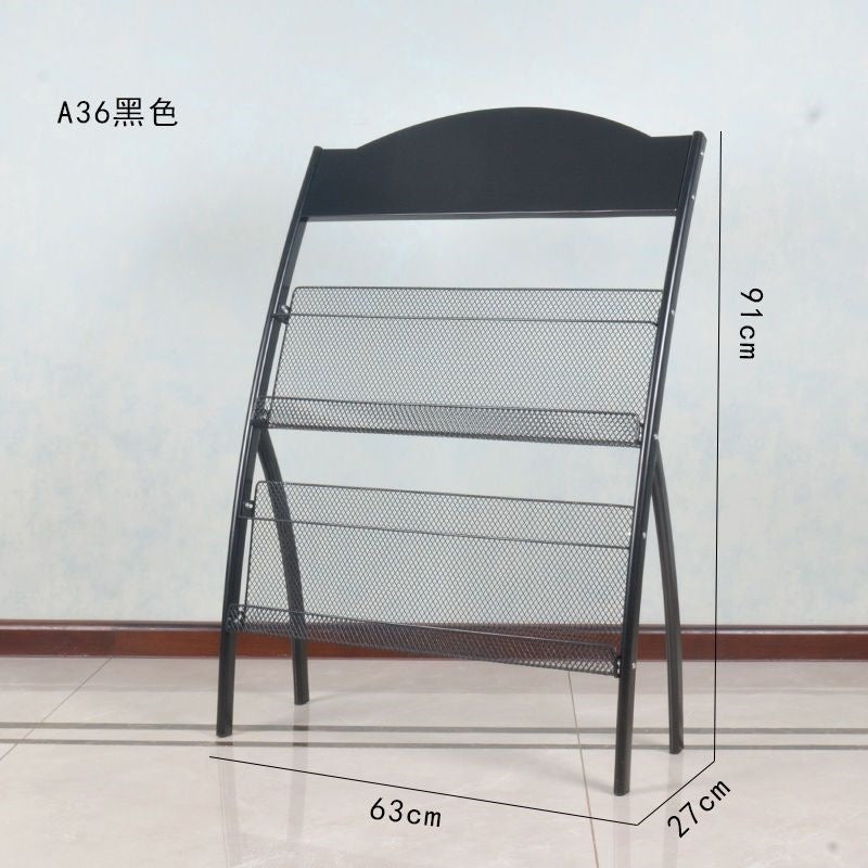 Floor magazine rack, newspaper rack, book rack, display rack, promotional material rack, single page rack, storage rack