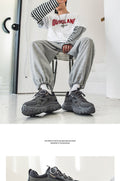 Spring men's shoes: athletic, casual, dad shoes, trendy, versatile, work, office, construction site, non-slip, wear-resistant, tire tread, safety shoes