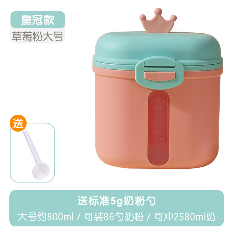 Baby double-layer formula dispenser, portable rice cereal storage container, airtight moisture-proof divided compartment dispenser, baby supplies
