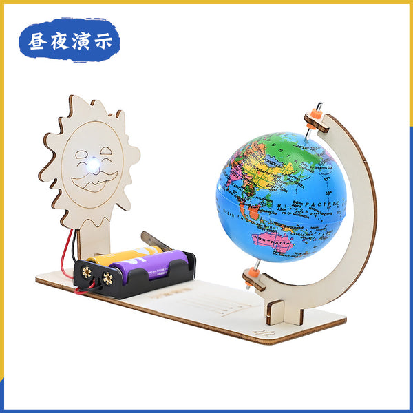 Day and night alternate demonstration DIY handmade technology small production, primary school students celestial cognitive science experimental teaching materials