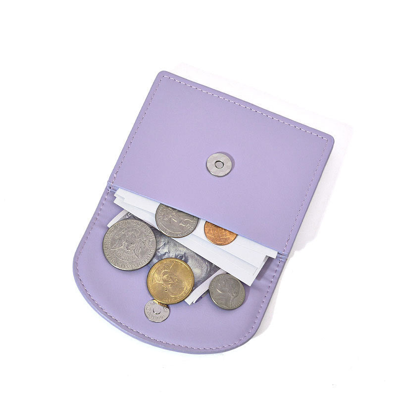 2024 new Korean ins women's bag, exquisite solid color simple card bag, multi-functional mouth red envelope, large-capacity wallet