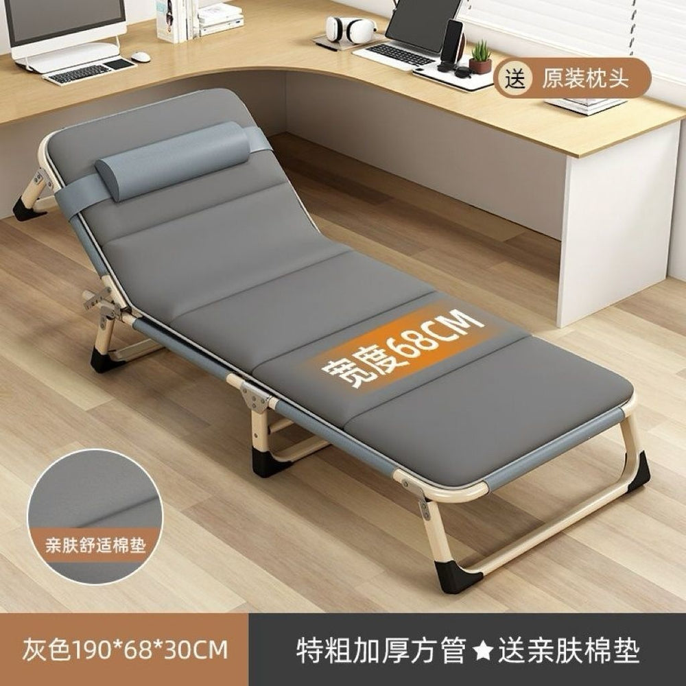 Lunch break foldable bed office single lunch break lounge chair adult for home foldable outdoor portable hospital camp bed