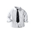 Source manufacturer springnew arrival boys shirtpreppy style thin cotton whitelong sleevesshirt boys shirt free tie
