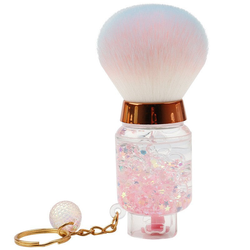 Ready-to-ship transparent colored makeup brush - single, nail art dust brush, mushroom head large powder brush, beauty tool, makeup brush
