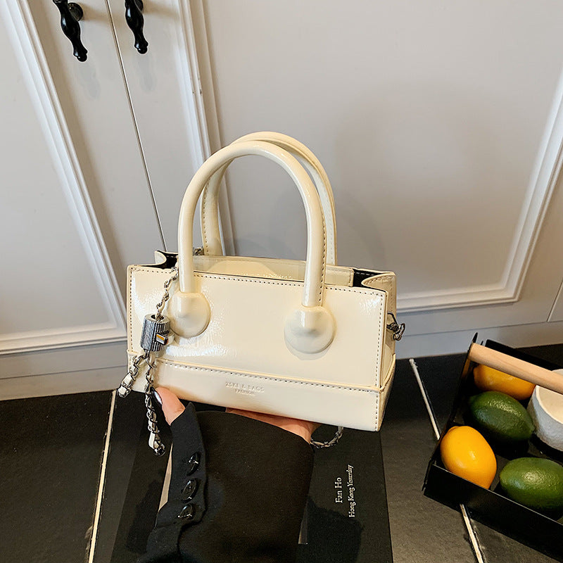 Premium chain box portable small square bag women's 2025  new fashionable versatile exquisite shoulder oblique span bag
