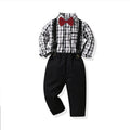 New arrival: wholesale foreign trade children's gentleman's suit - two-piece set. spring/autumn long-sleeved plaid boy's outfit