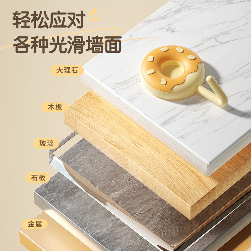 Hook without drilling, strong load-bearing kitchen and bathroom wall, traceless adhesive hook, entry door rear hanging sundries hook