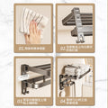 Factory supply bath towel rack suit bathroom punch-free storage rack bathroom toilet space aluminum wall-mounted towel rack