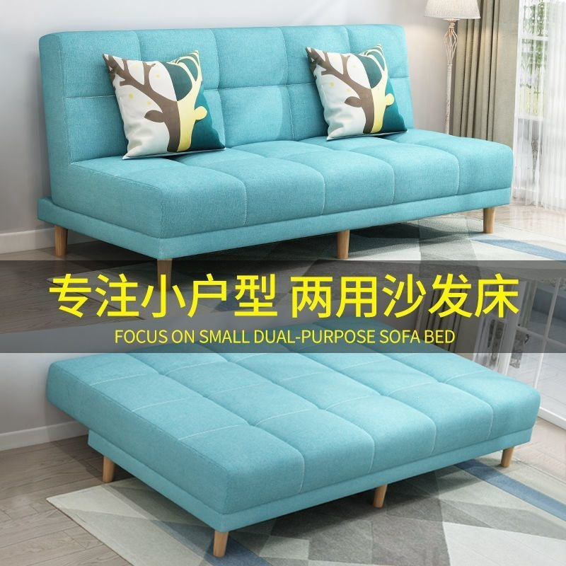 Modern chaise l-shaped sofa bed for small apartments - ready to ship, convertible two-in-one, double folding bed