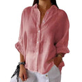 2024 european and american amazon spring collection: european and american cotton linen tie-back design shirt - fashionable long sleeve, light luxury