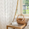 Casualaccessible luxury corrugated window screen thickened gauze curtain living room balcony bedroom decorative gauze white gauze shaoxing curtain gauze wholesale