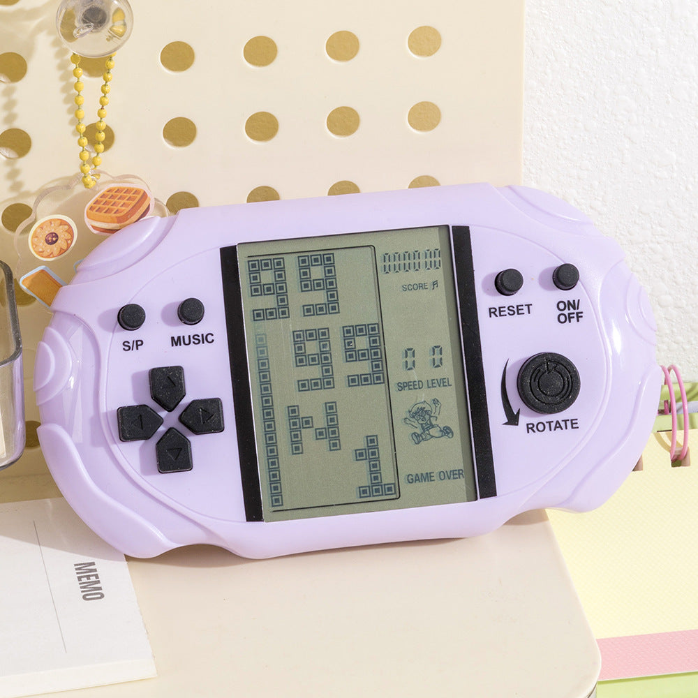 New large-screen tetris game console - classic arcade game for kids - handheld electronic toy