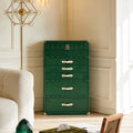 French chic copper wire jewelry display cabinet - italian luxury hard case with mirror and drawers