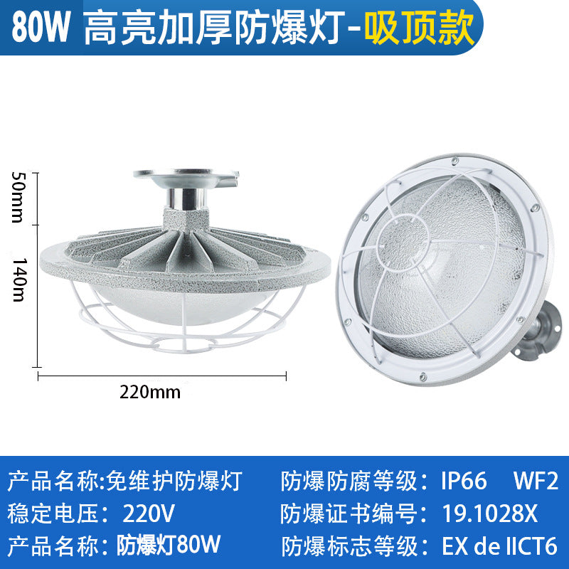 Yaming LED explosion-proof light factory RV room lighting lampshade warehouse light explosion-proof light special gas station light