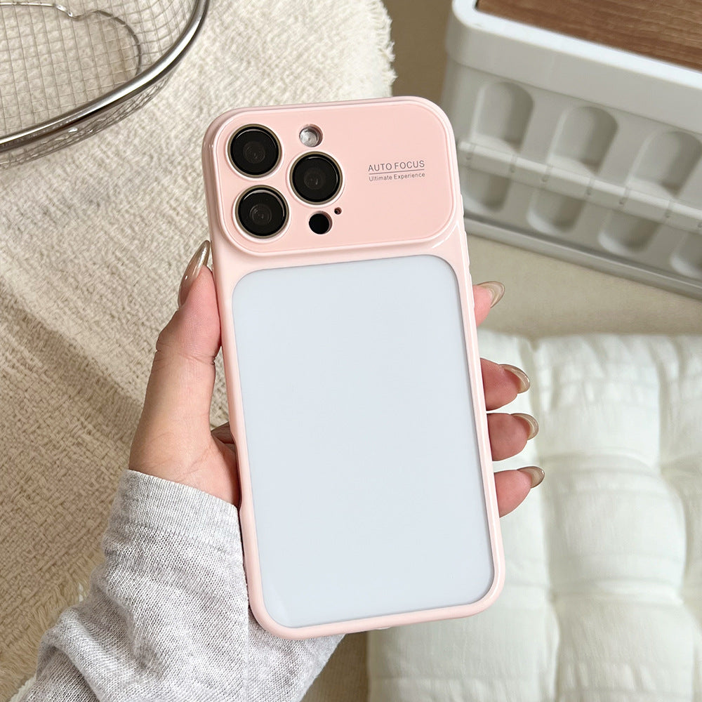 Macaron fresh large window minimalist integrated lens frame refreshing apple 18 phone case ip17 hard case 16