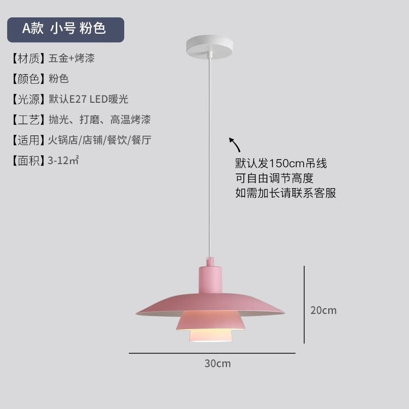 Danish Restaurant Chandelier B & B Cafe Hotel Petal Creative Bar Light Modern Simple Iron Flying Saucer Lighting