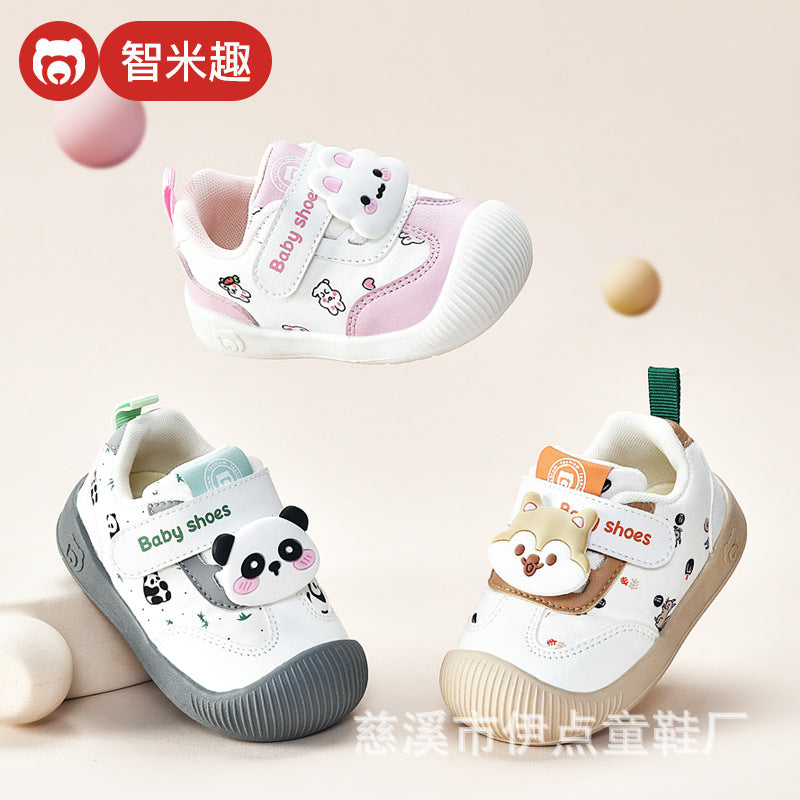 Toddler shoes for boys, spring and autumn infant shoes, soft sole functional cartoon shoes for babies aged 1-3, boys' shoes