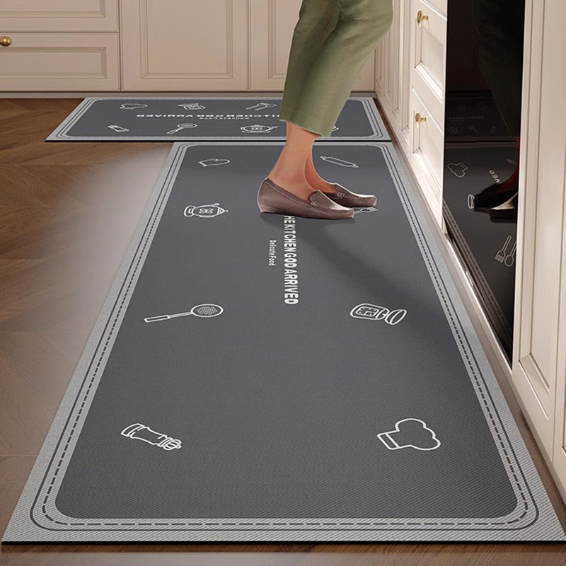 Kitchen floor mat non-slip oil-proof  new diatom mud wipeable no-wash special mat water-absorbent no-wash floor mat
