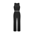 Sleeveless tank top and pants two-piece set -  us & europe cross-border solid color factory direct summer must-have set