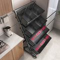 Large capacity cart living room snacks miscellaneous books movable storage basket vegetables kitchen storage rack extra large