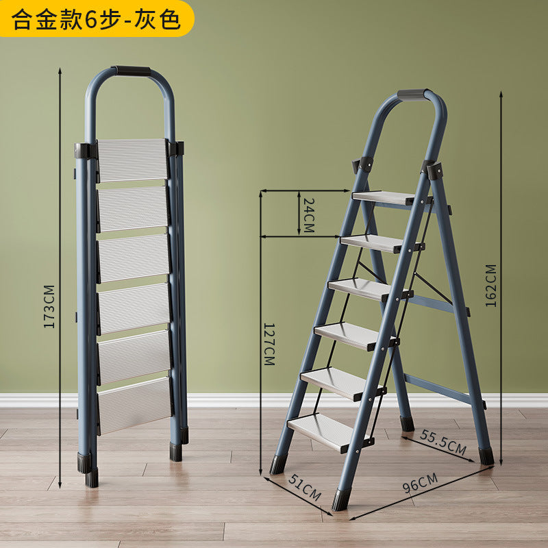 Ladder for homemultifunctional herringbone ladder foldable ladder stair stool small indoor extra thick flower stand thickened carbon steel