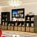 Thickened new upgraded steel bookshelf storage rack living room free combination kindergarten plaid cabinet storage display bookcase
