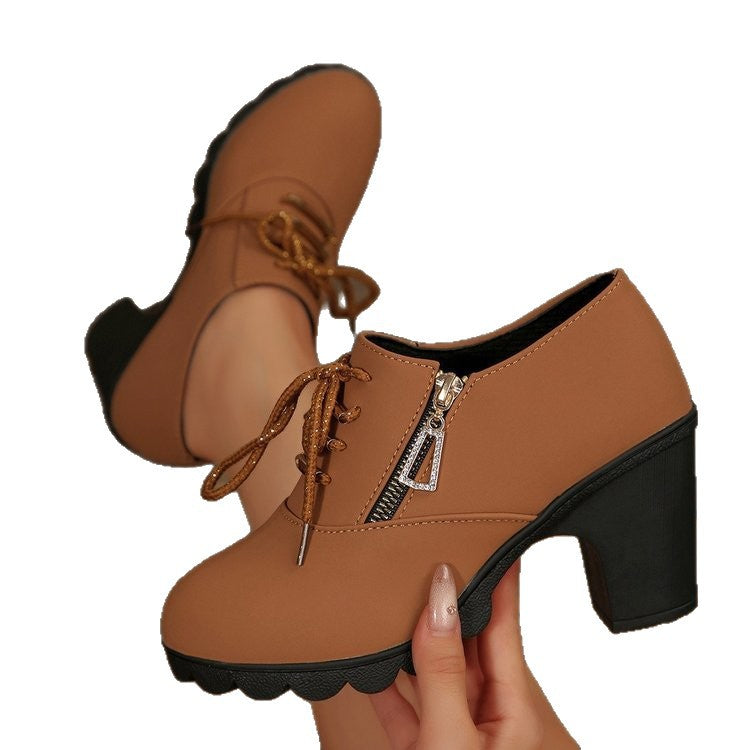 spring & fallboots short boots women's boots thick heel high heel boots shoes exportplus size women's boots